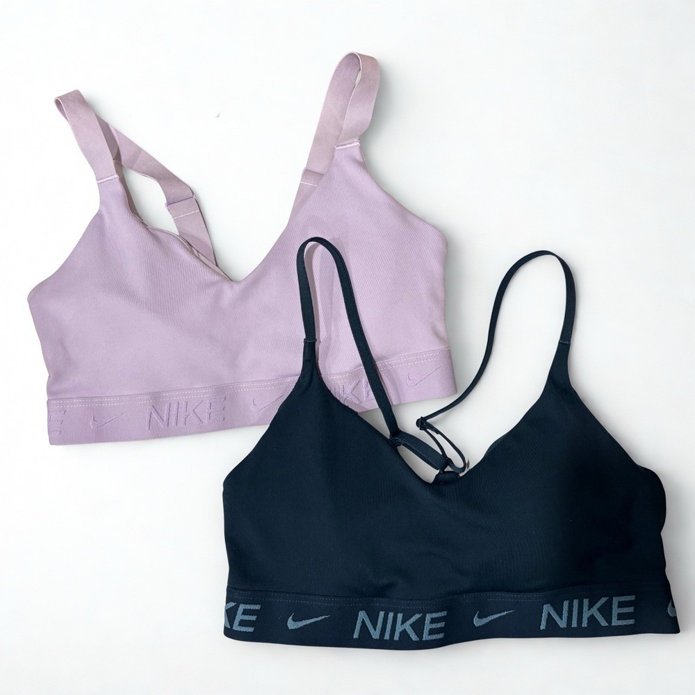 Lot of 2 Nike Dri-FIT Indy Low Impact Athletic Women's Sports Bra Padded Sz XS - Picture 5 of 8
